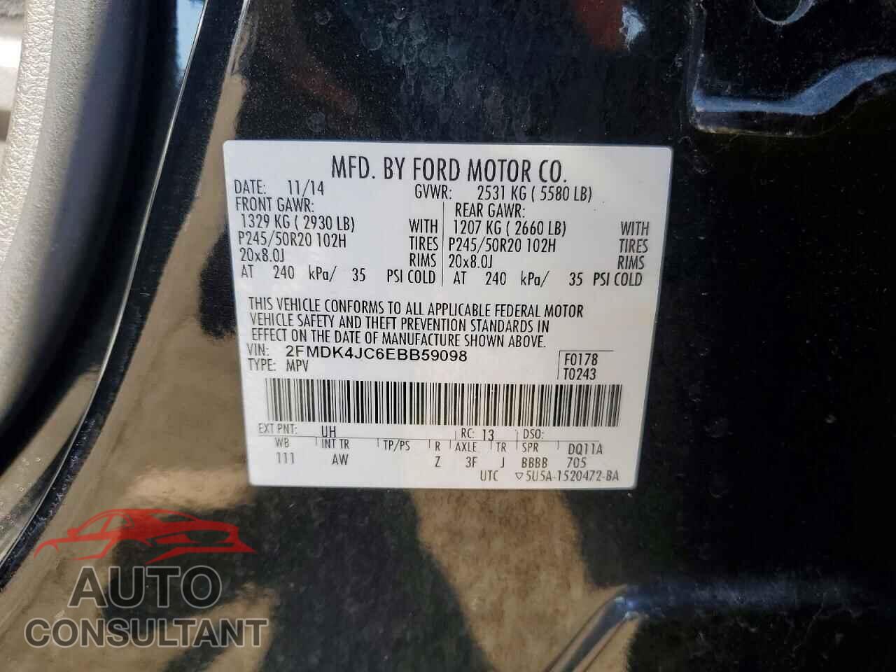 FORD EDGE 2014 - 2FMDK4JC6EBB59098