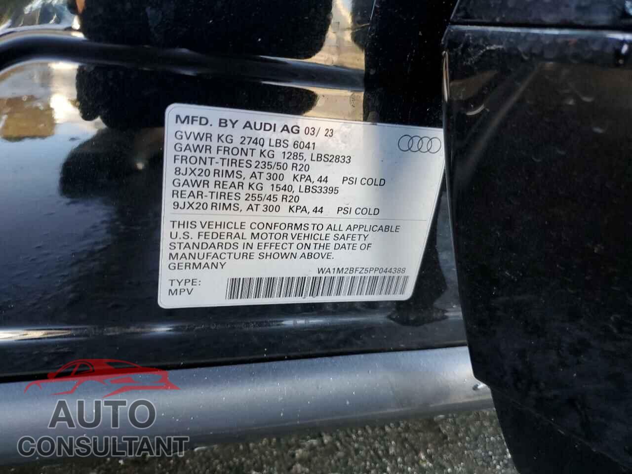 AUDI Q4 E-TRON 2023 - WA1M2BFZ5PP044388