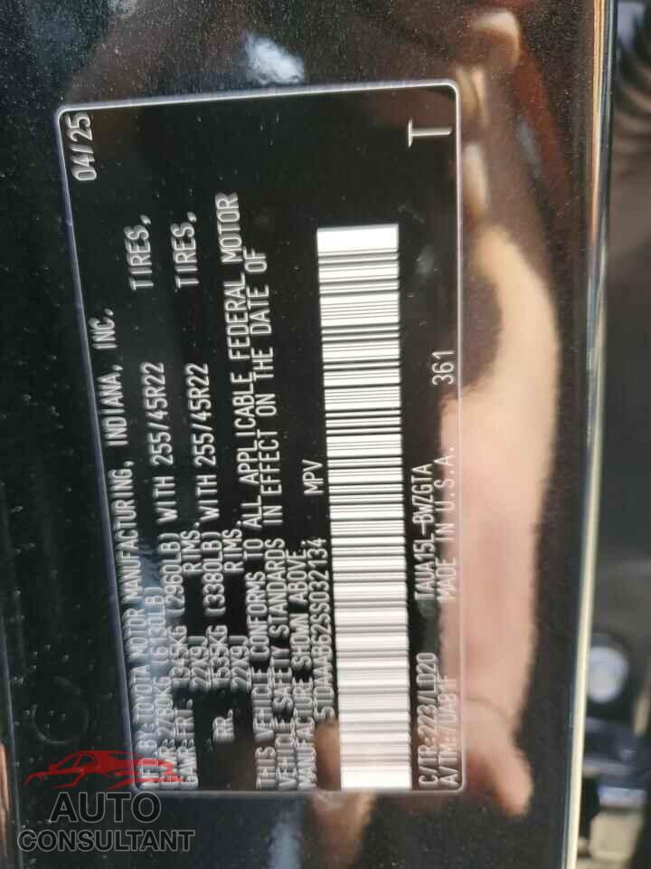 LEXUS TX 350 BAS 2025 - 5TDAAAB62SS032134