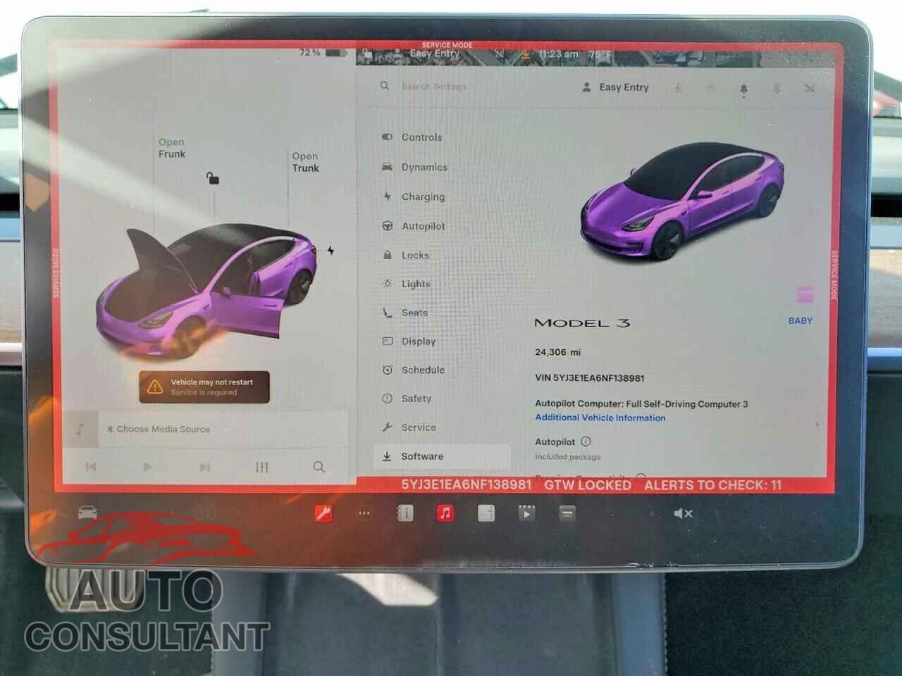 TESLA MODEL 3 2022 - 5YJ3E1EA6NF138981