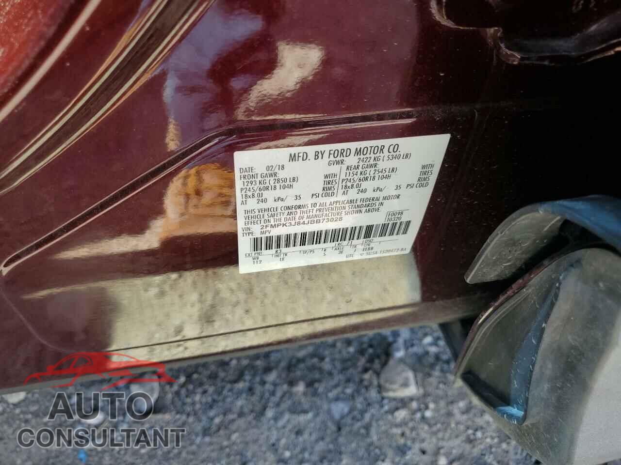 FORD EDGE 2018 - 2FMPK3J84JBB73028