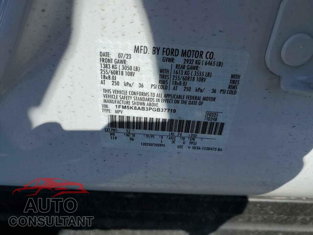 FORD EXPLORER 2023 - 1FM5K8AB3PGB37719