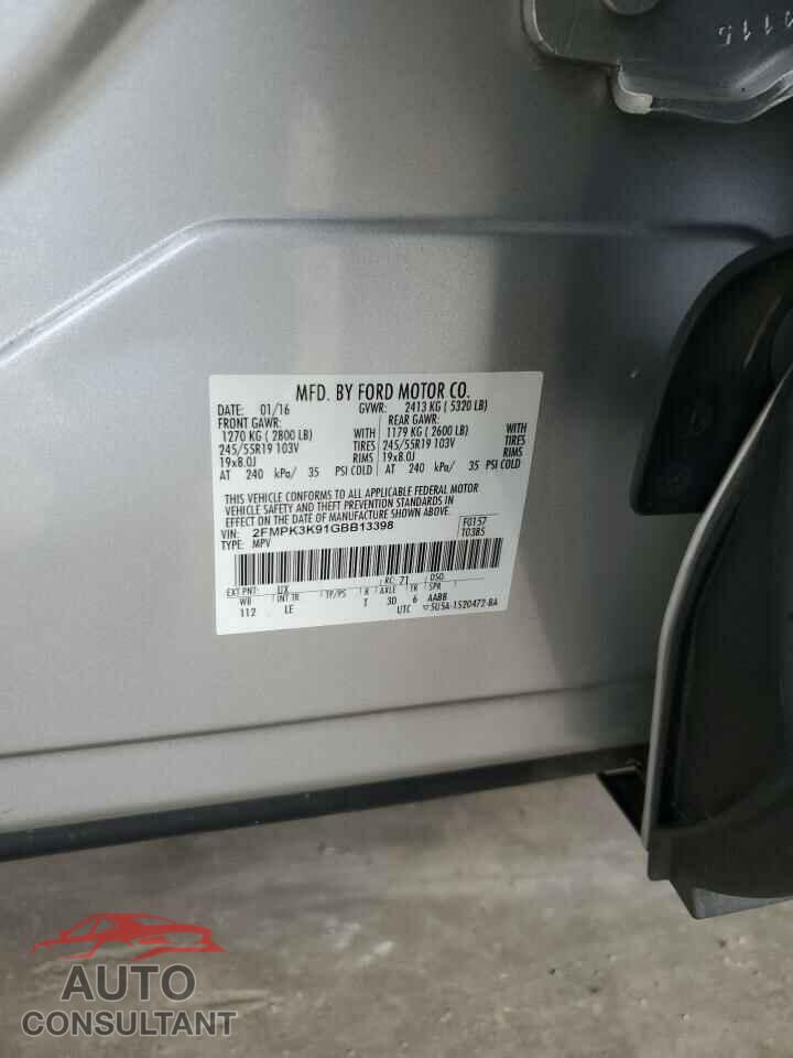 FORD EDGE 2016 - 2FMPK3K91GBB13398