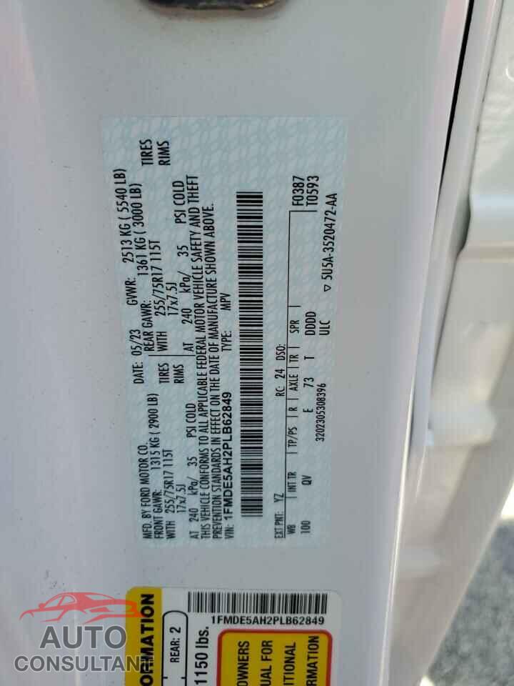 FORD BRONCO 2023 - 1FMDE5AH2PLB62849