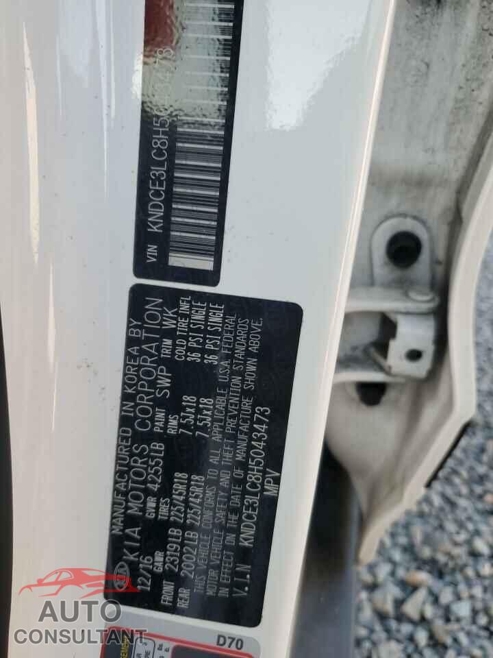 KIA NIRO 2017 - KNDCE3LC8H5043473