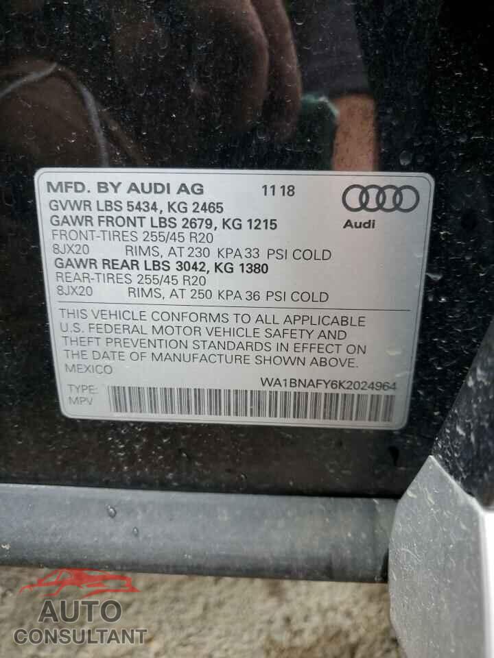 AUDI Q5 2019 - WA1BNAFY6K2024964