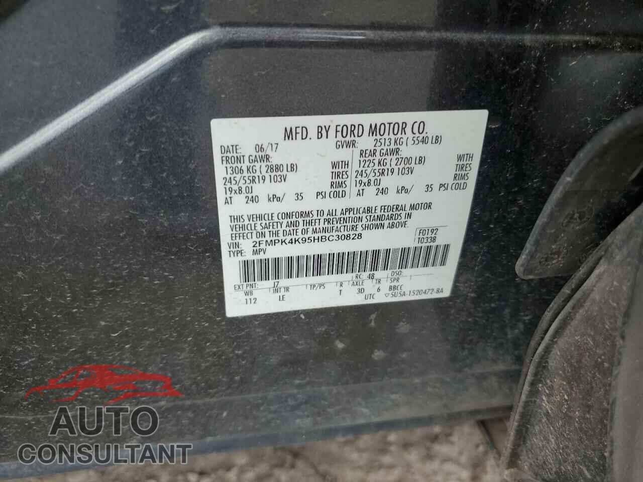 FORD EDGE 2017 - 2FMPK4K95HBC30828