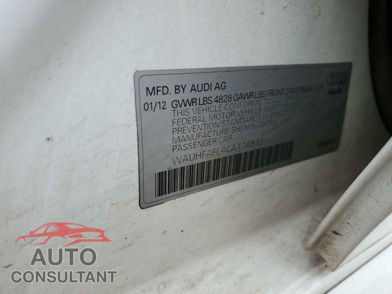 AUDI A4 2012 - WAUHFAFL4CA114832
