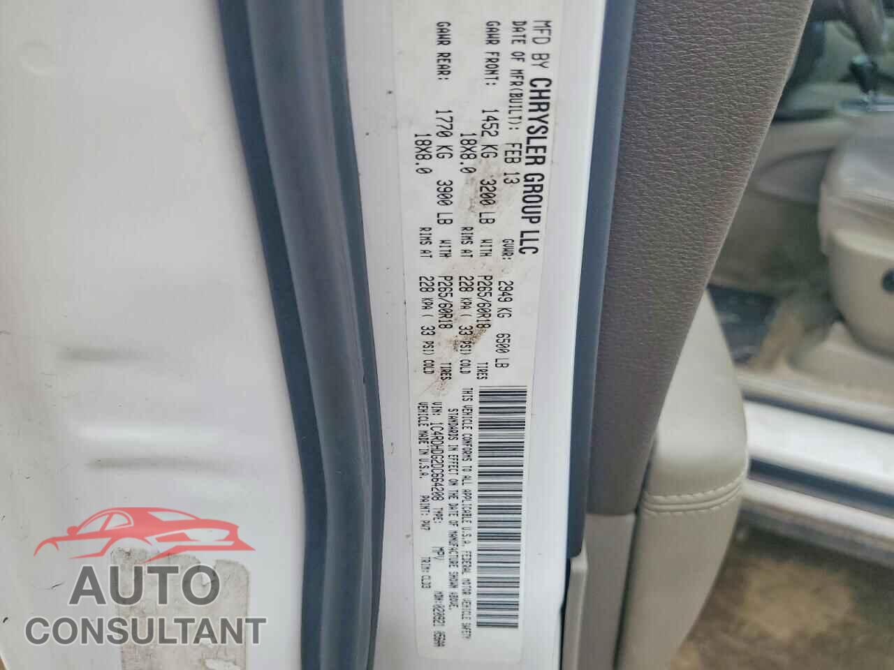 DODGE DURANGO 2013 - 1C4RDHDG2DC664208