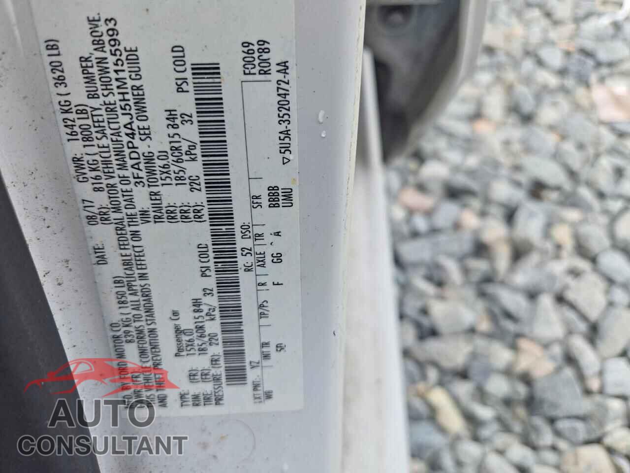 FORD FIESTA 2017 - 3FADP4AJ5HM155993