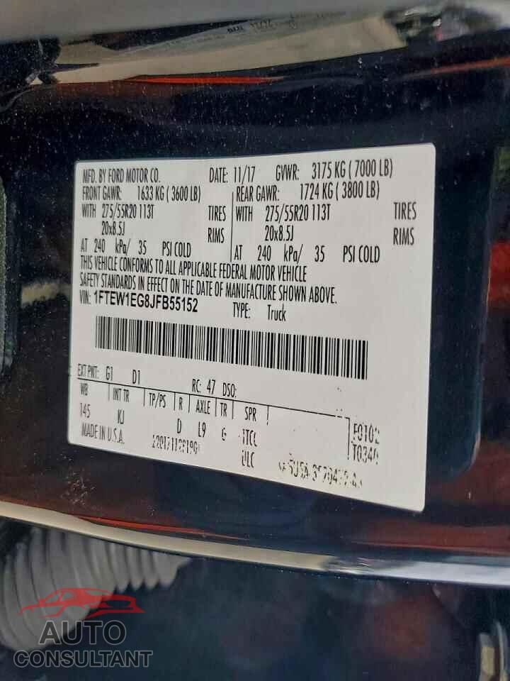 FORD F-150 2018 - 1FTEW1EG8JFB55152