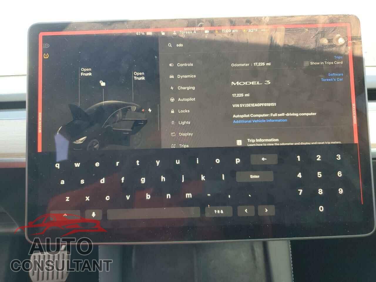 TESLA MODEL 3 2023 - 5YJ3E1EA0PF619151