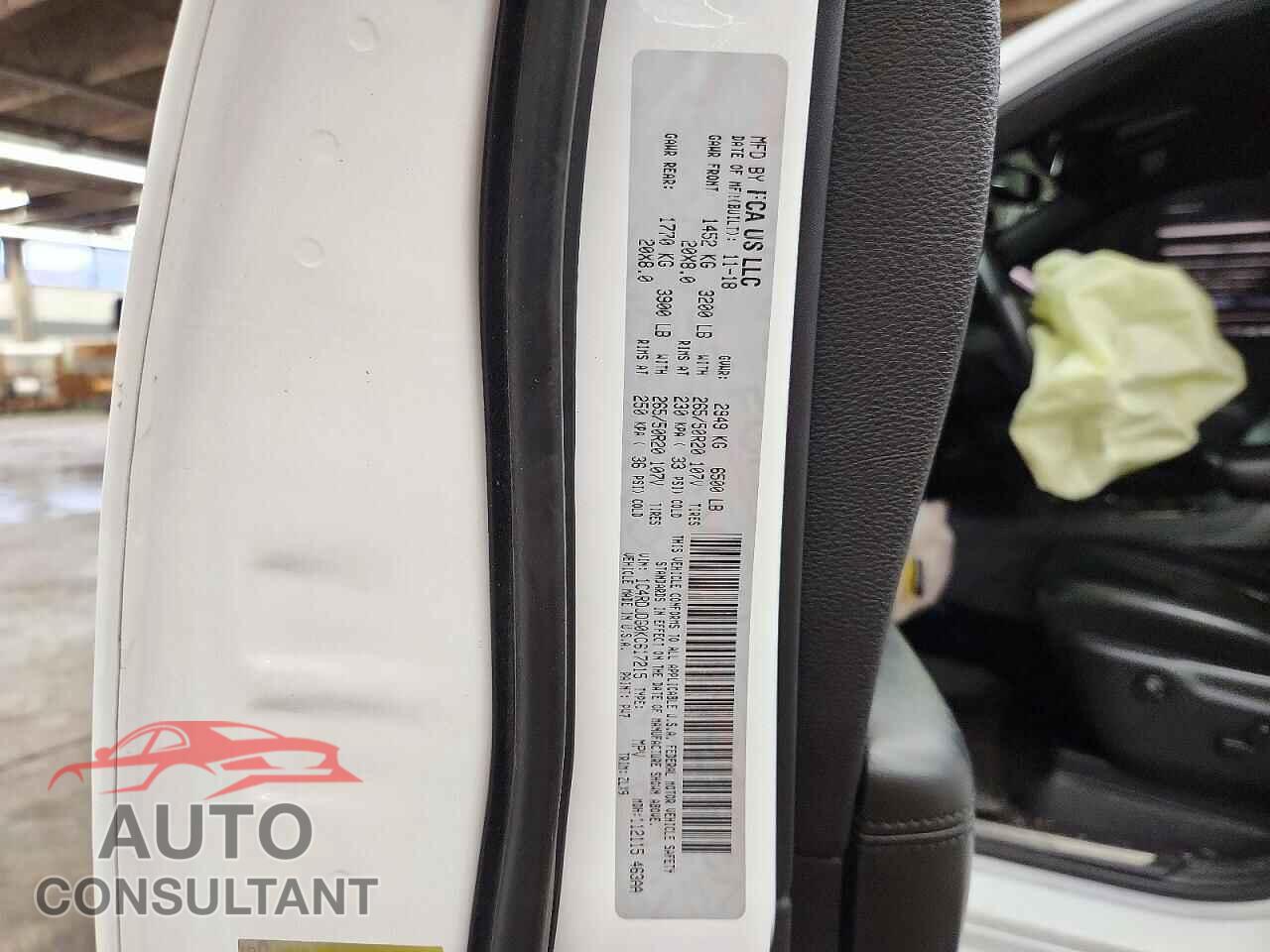 DODGE DURANGO 2019 - 1C4RDJDG0KC617215