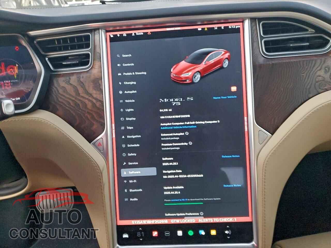 TESLA MODEL S 2017 - 5YJSA1E18HF202918