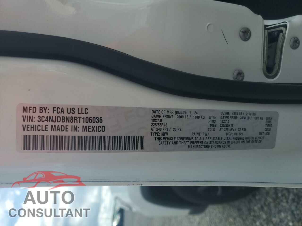 JEEP COMPASS 2024 - 3C4NJDBN8RT106036