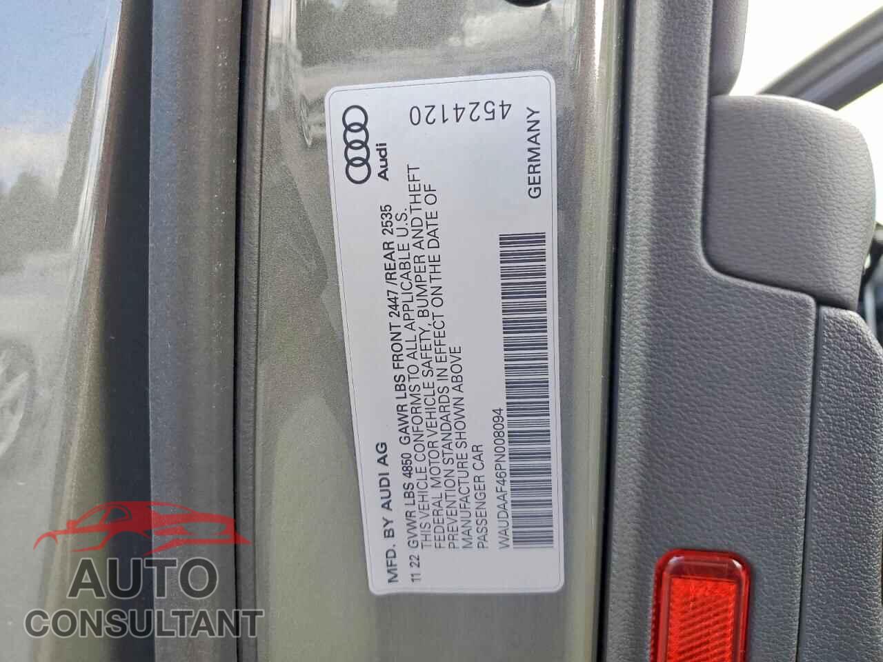 AUDI A4 2023 - WAUDAAF46PN008094