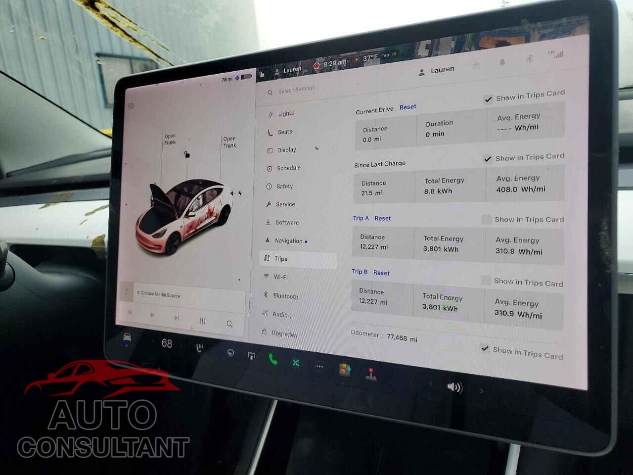 TESLA MODEL 3 2019 - 5YJ3E1EB4KF512962