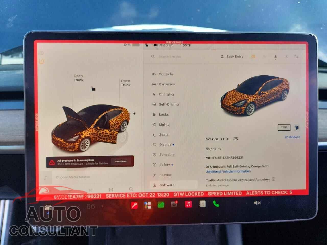 TESLA MODEL 3 2022 - 5YJ3E1EA7NF296231