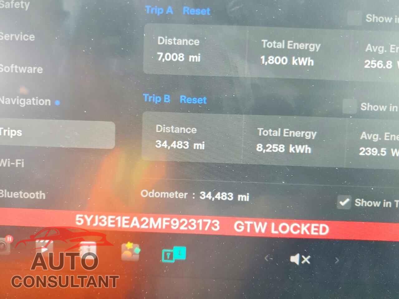 TESLA MODEL 3 2021 - 5YJ3E1EA2MF923173