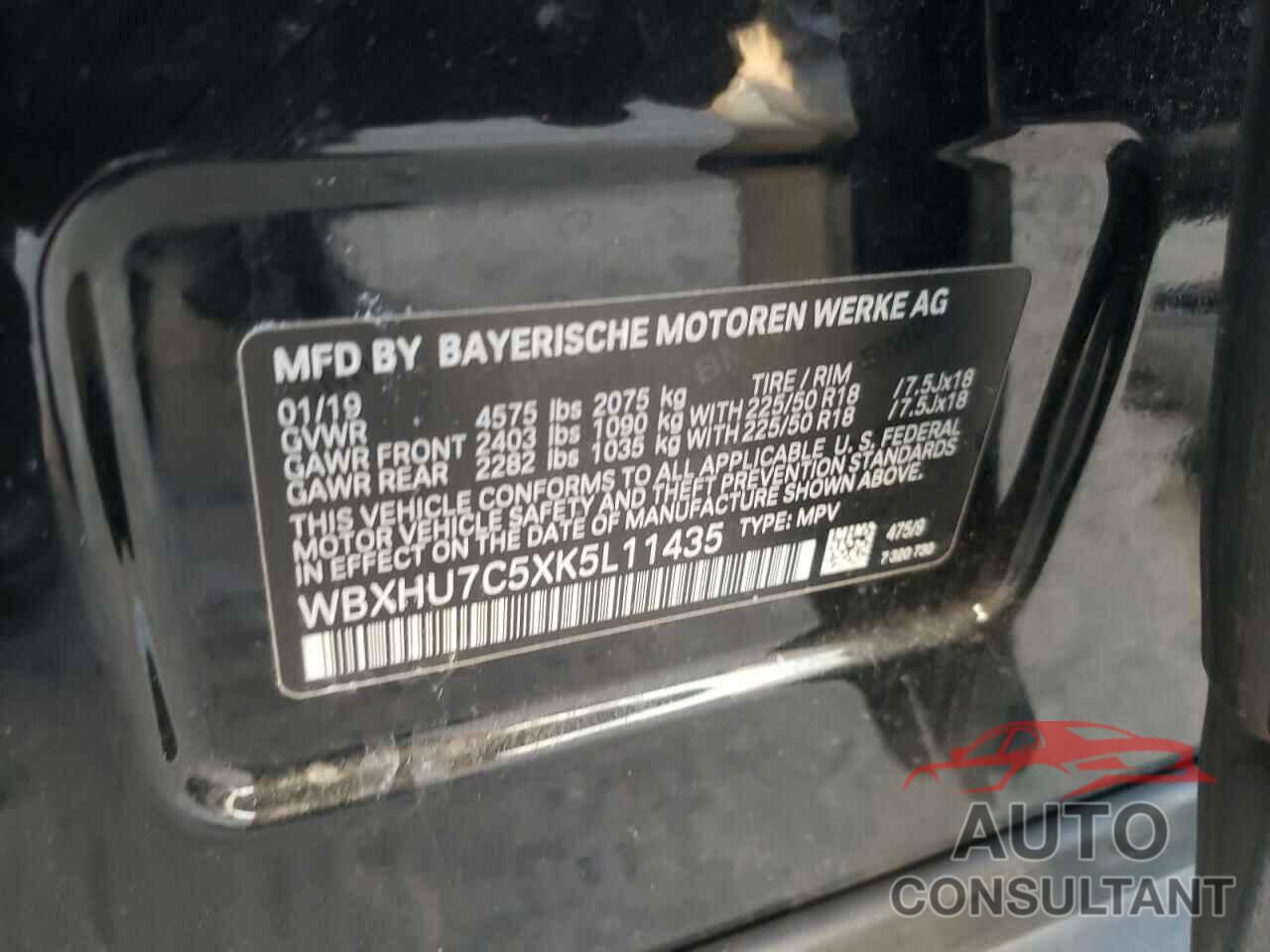 BMW X1 2019 - WBXHU7C5XK5L11435