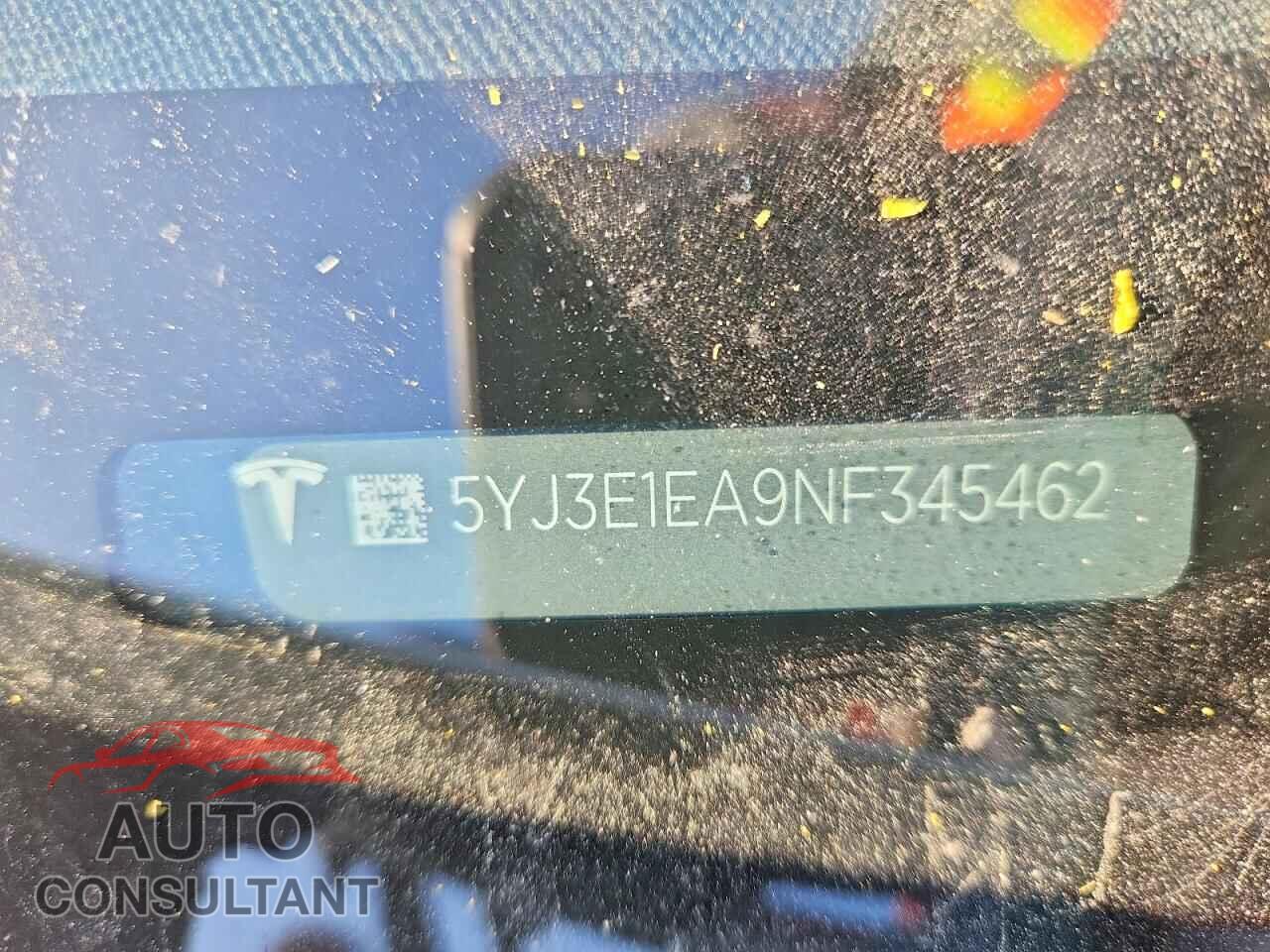 TESLA MODEL 3 2022 - 5YJ3E1EA9NF345462