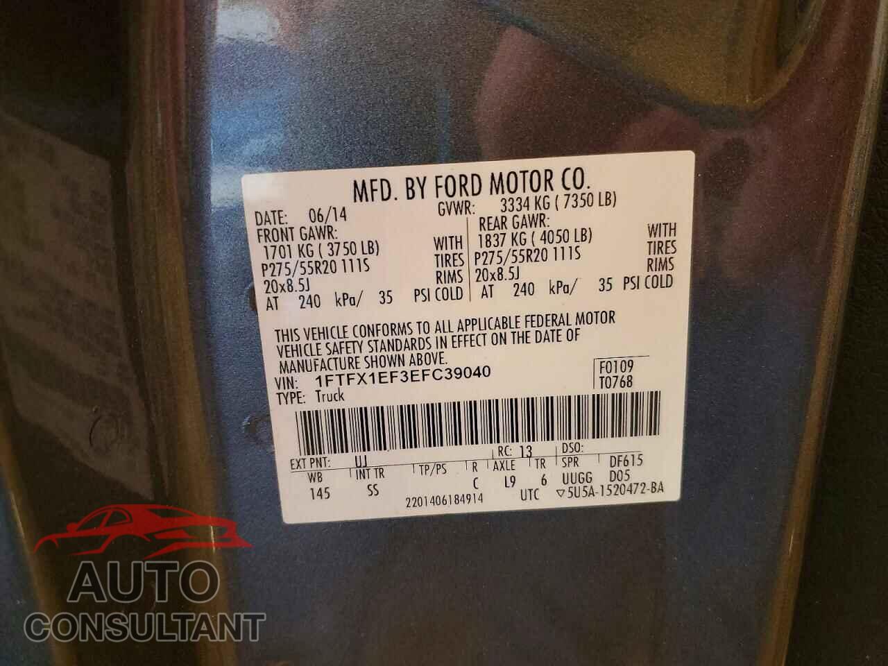 FORD F-150 2014 - 1FTFX1EF3EFC39040