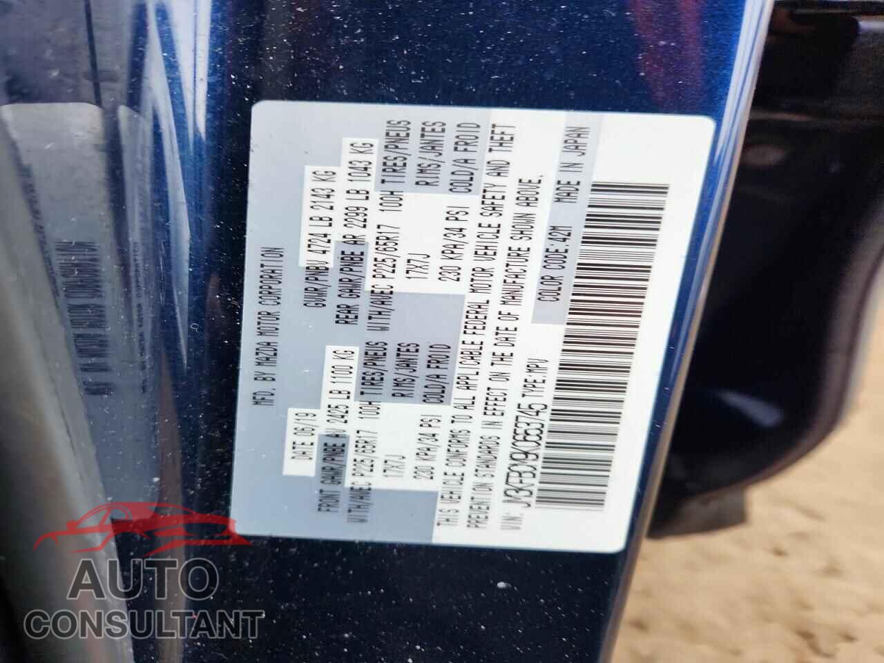 MAZDA CX-5 2019 - JM3KFBCM9K0653745