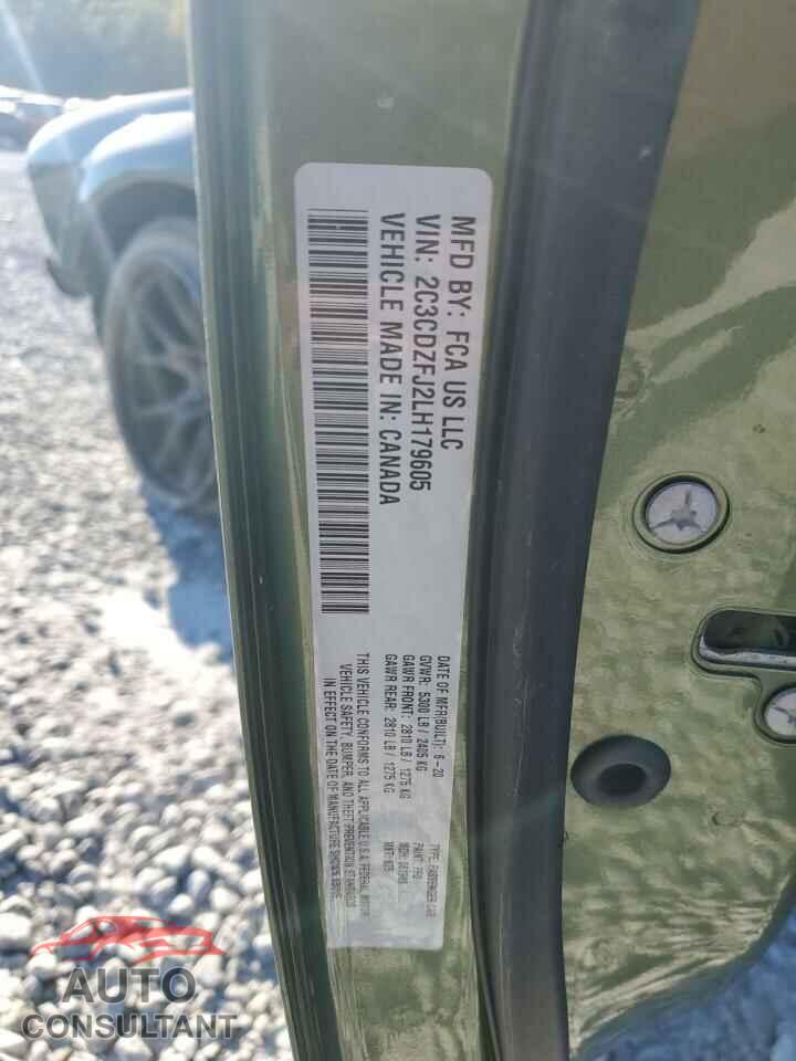 DODGE CHALLENGER 2020 - 2C3CDZFJ2LH179605