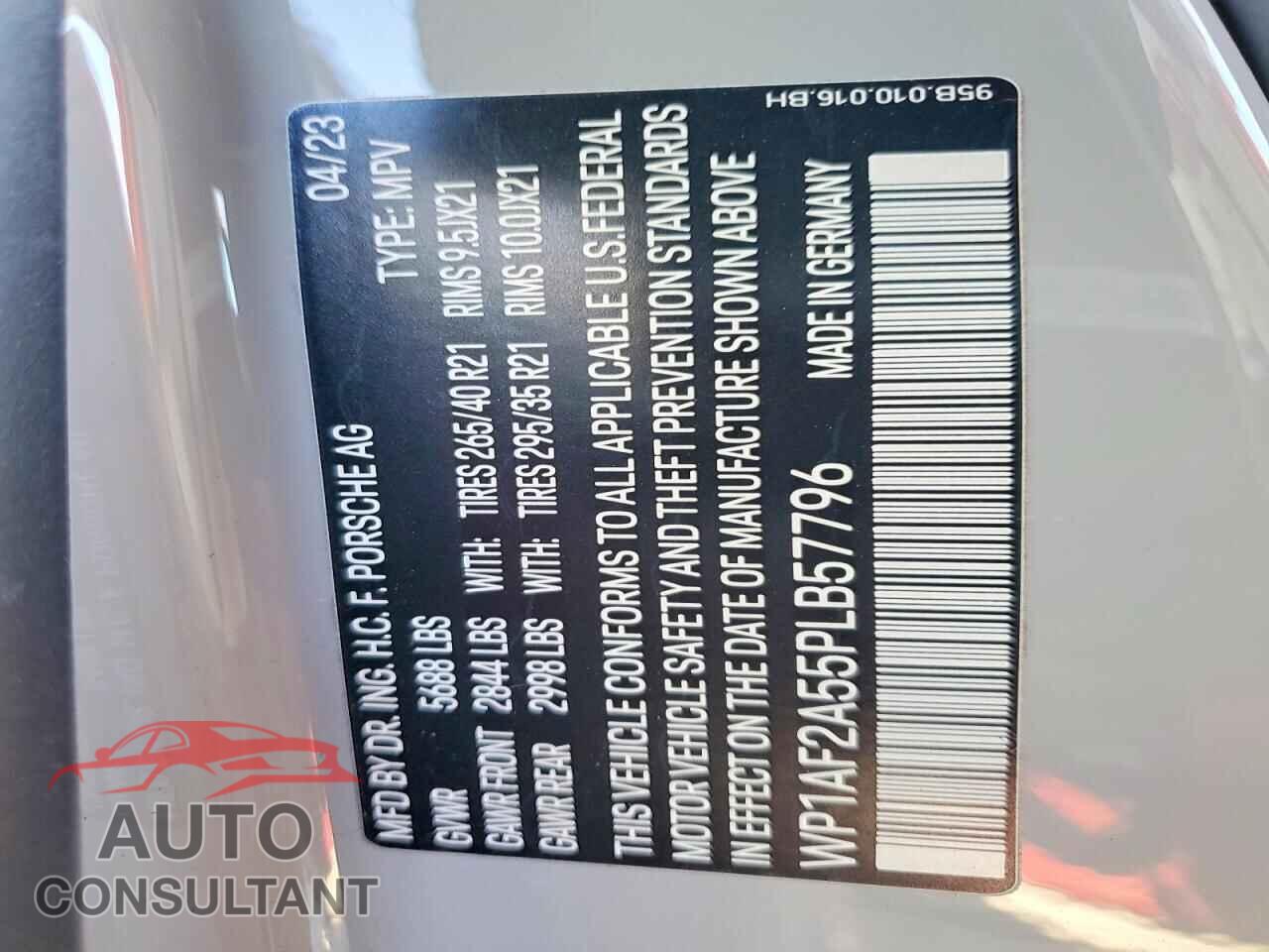 PORSCHE MACAN 2023 - WP1AF2A55PLB57796