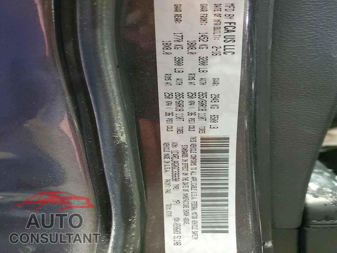 DODGE DURANGO 2016 - 1C4RDJAG0GC336690