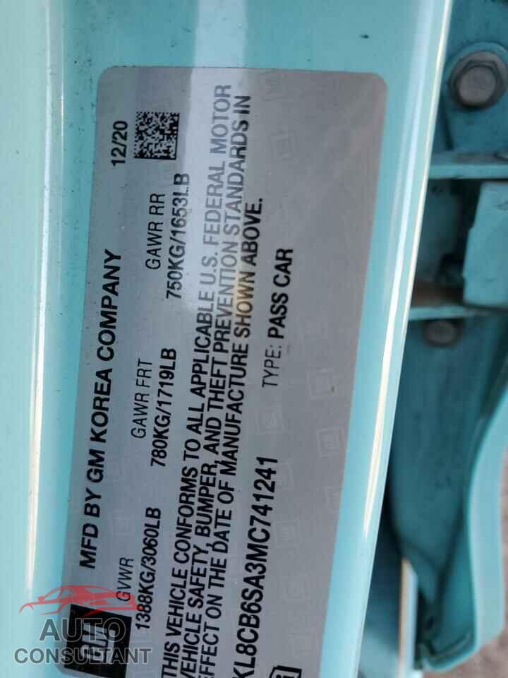 CHEVROLET SPARK 2021 - KL8CB6SA3MC741241