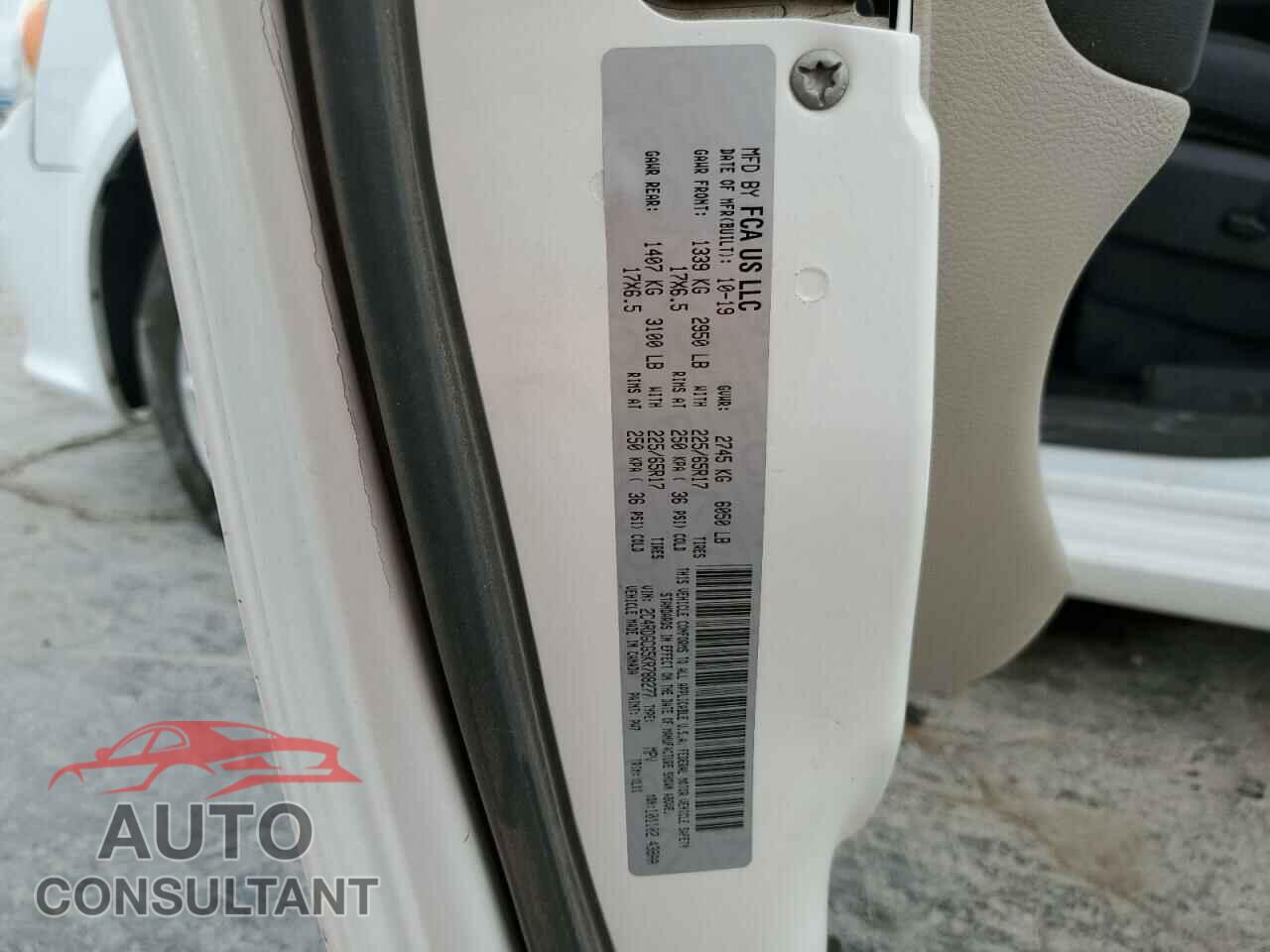 DODGE CARAVAN 2019 - 2C4RDGCG5KR788277