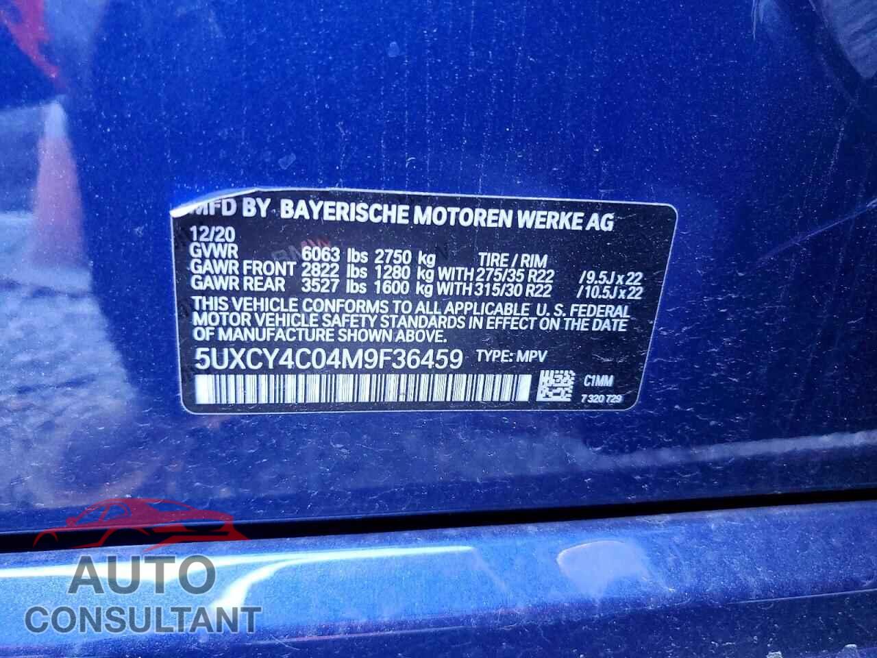 BMW X6 2021 - 5UXCY4C04M9F36459