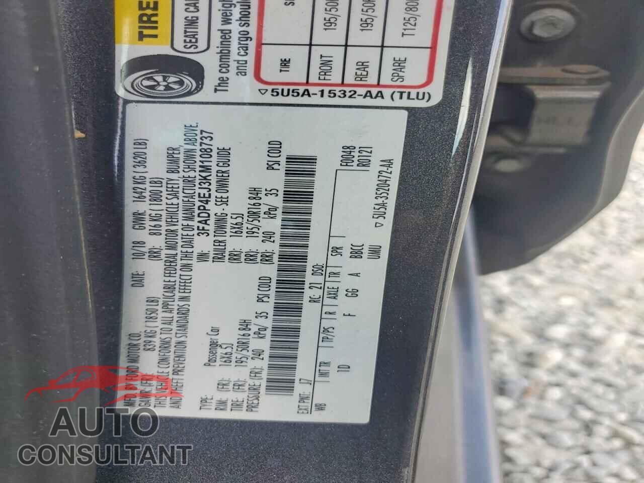 FORD FIESTA 2019 - 3FADP4EJ3KM108737
