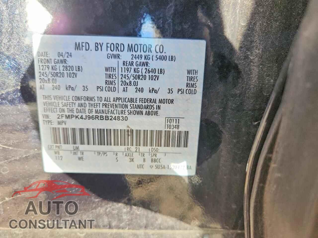 FORD EDGE 2024 - 2FMPK4J96RBB24830