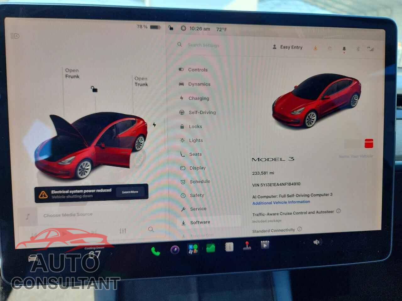 TESLA MODEL 3 2022 - 5YJ3E1EA4NF184910