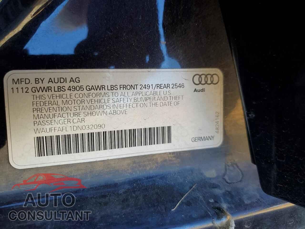 AUDI A4 2013 - WAUFFAFL1DN032090