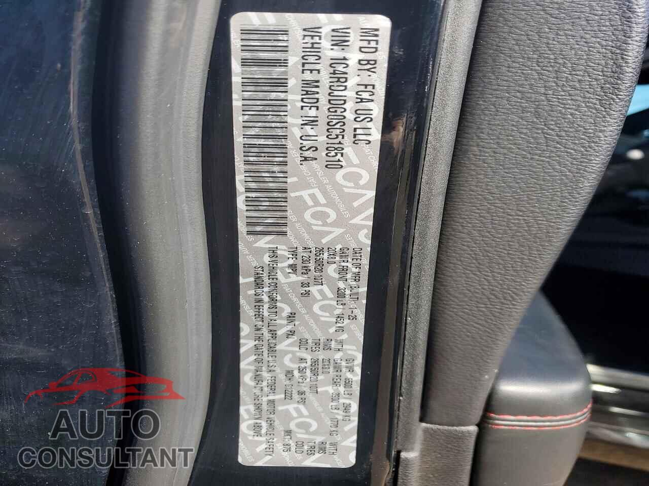 DODGE DURANGO 2025 - 1C4RDJDG0SC518510