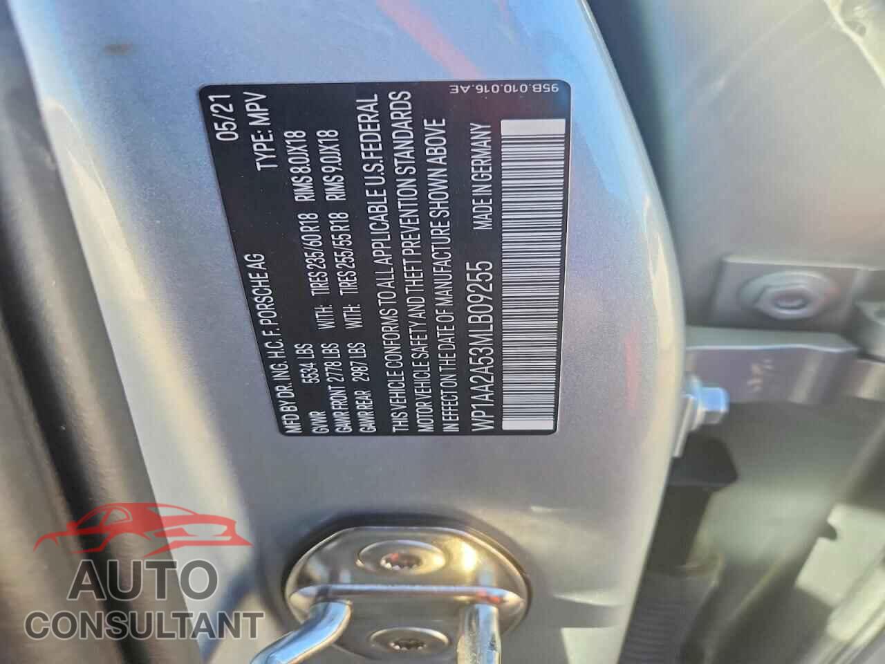 PORSCHE MACAN 2021 - WP1AA2A53MLB09255