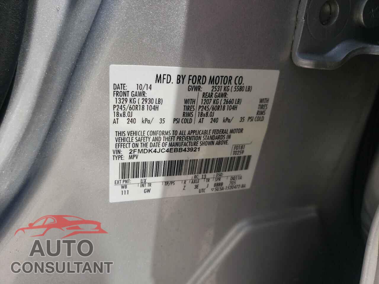 FORD EDGE 2014 - 2FMDK4JC4EBB43921