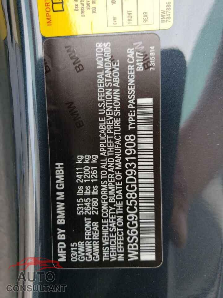 BMW M6 2016 - WBS6G9C58GD931908