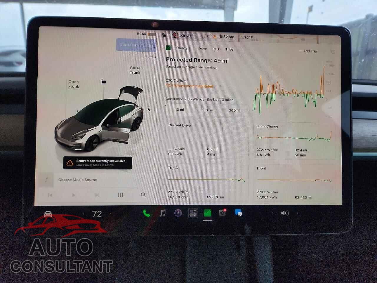 TESLA MODEL 3 2022 - 5YJ3E1EB6NF334072