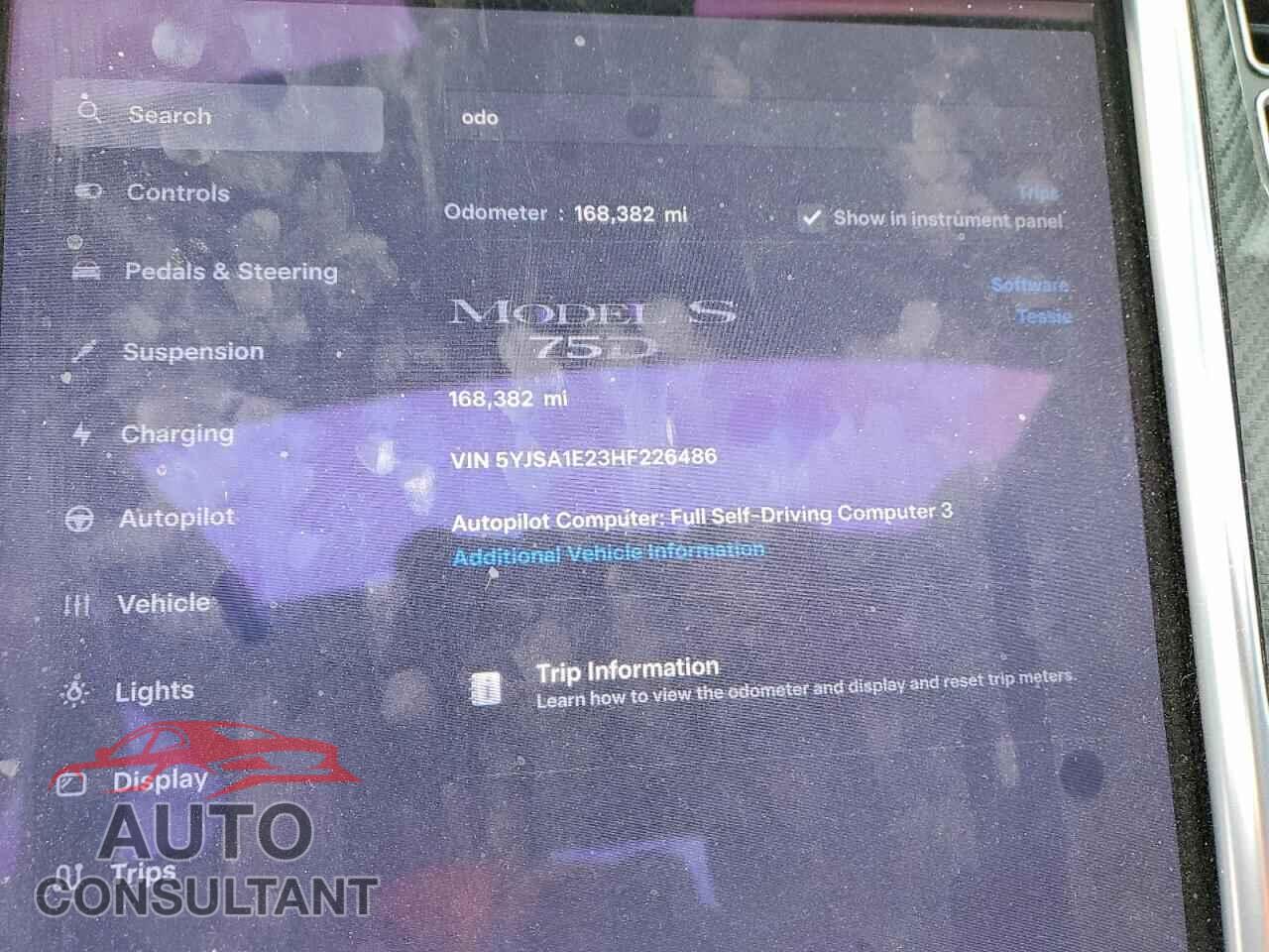 TESLA MODEL S 2017 - 5YJSA1E23HF226486