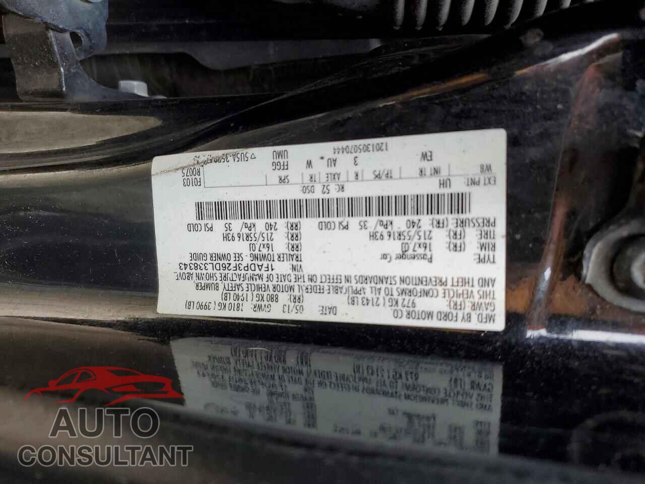 FORD FOCUS 2013 - 1FADP3F26DL338343