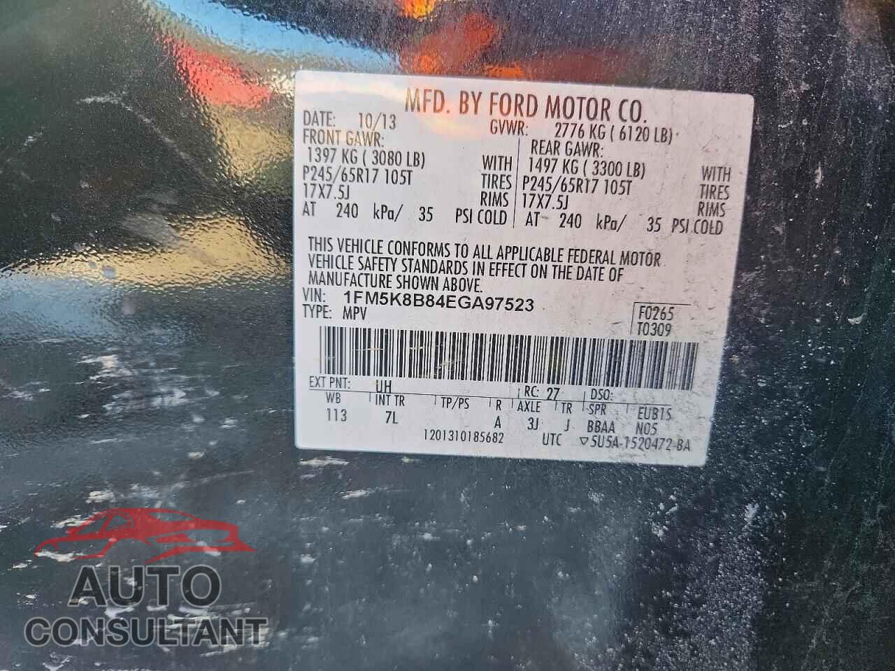FORD EXPLORER 2014 - 1FM5K8B84EGA97523