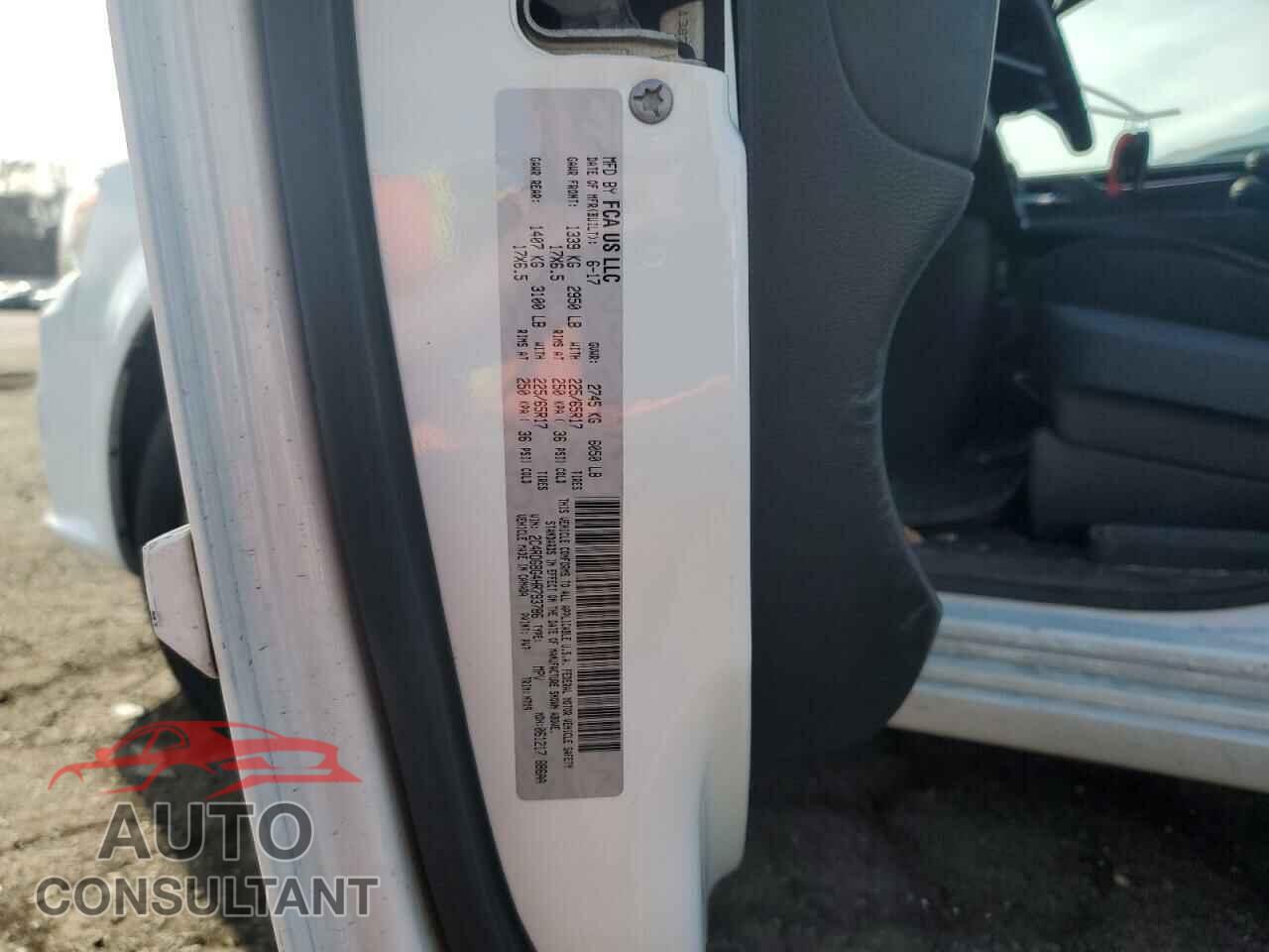 DODGE CARAVAN 2017 - 2C4RDGBG4HR793786