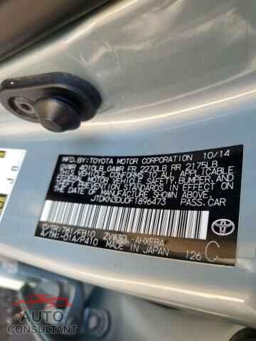 TOYOTA PRIUS 2015 - JTDKN3DU0F1896473