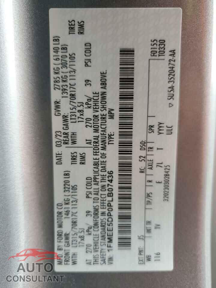 FORD BRONCO 2023 - 1FMEE5DP0PLB07436