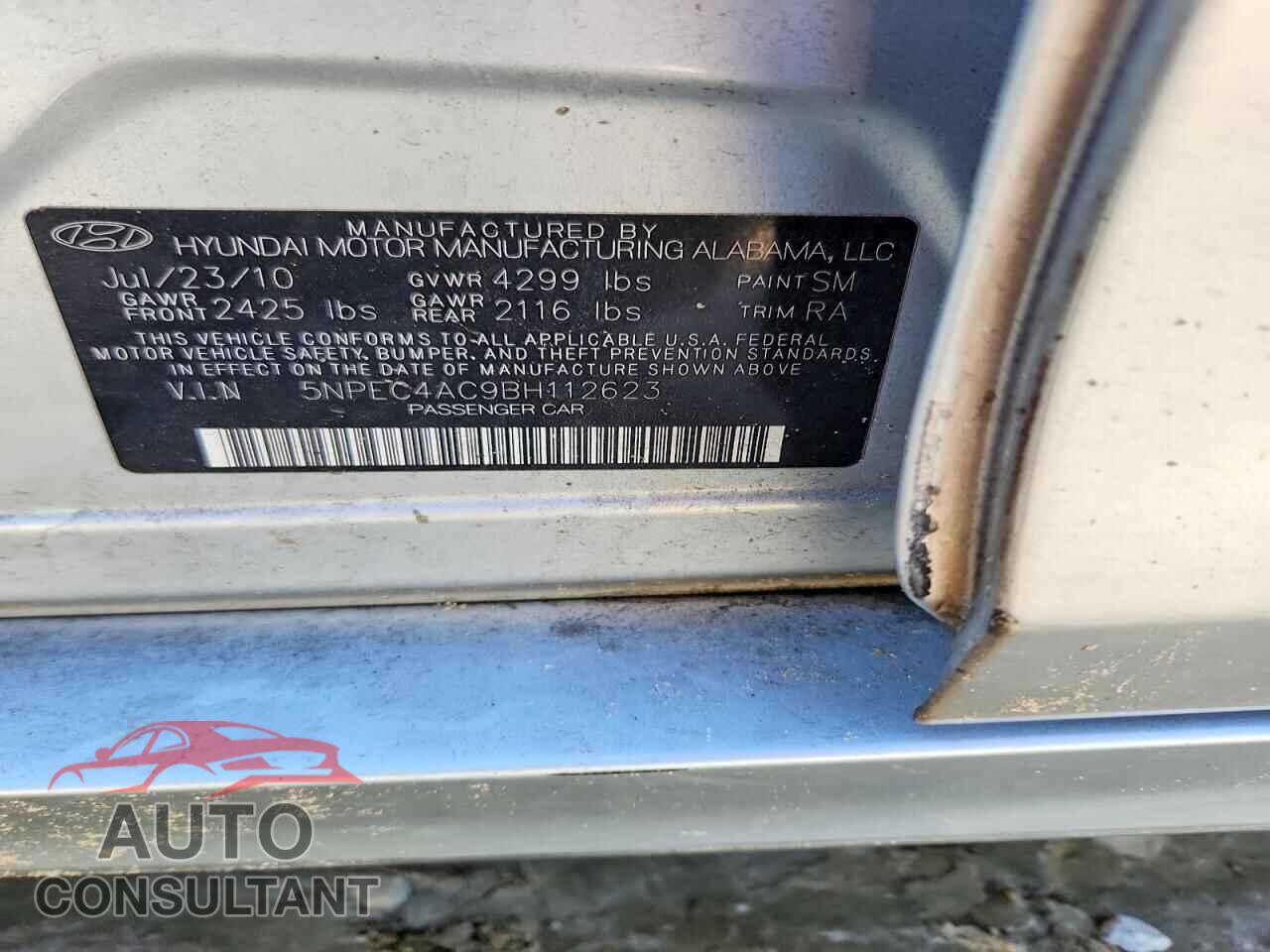 HYUNDAI SONATA 2011 - 5NPEC4AC9BH112623