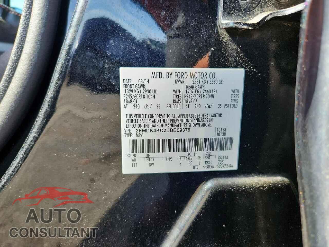 FORD EDGE 2014 - 2FMDK4KC2EBB09376